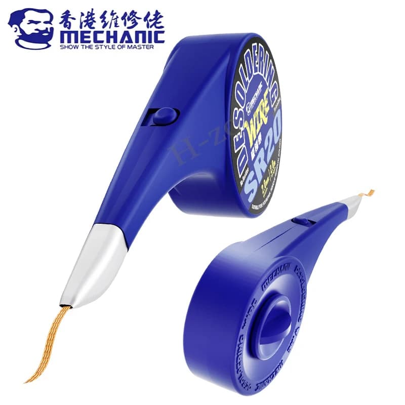 سلسلة ميكانيك SR20 أداة إزالة لحام فتيل امتصاص القصدير سلك إزالة اللحام مضاد للحرق لإصلاح المكونات الإلكترونية