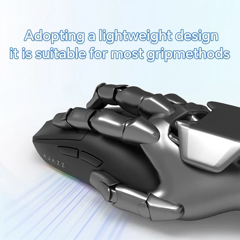 ماوس ألعاب AJAZZ AJ139 V2 MC PAW3311 لاسلكي مع قاعدة شحن مغناطيسية RGB 24000DPI بلوتوث/سلكي ماوس للاعبي الكمبيوتر - 6