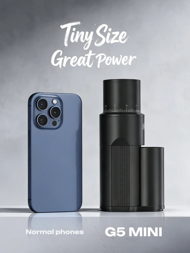 HiBREW G5 Mini Portable Burr Mill Coffee Grinder Rechargeable Compact Coffee Bean Machine for Espresso Pour Over Camping - 3