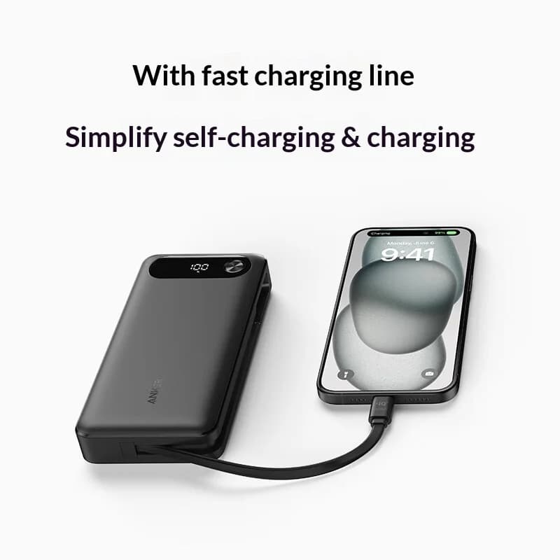 NEW ANKER A1383 65W 20000MAH Power Bank With Data cable High-Power Multi-Port Fast Charging Lightweight  Cell Phone Power Bank - 4