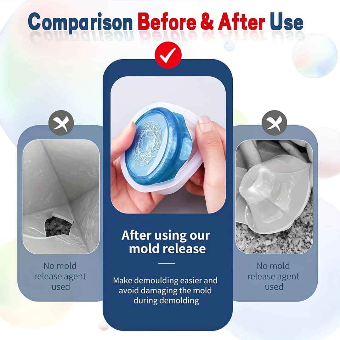 epoxy mold demold spray - Resin & Epoxy Release Agent for Smooth Mold Removal with Ease, Universal Use on Almost All Molds - 5
