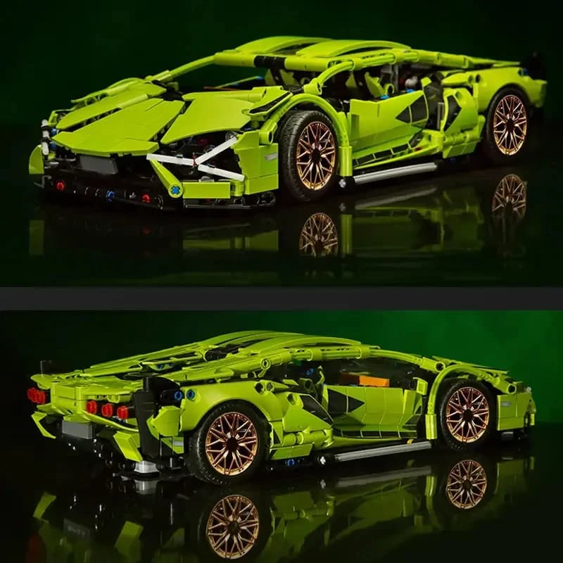 TOYLINX 1280Pcs Technical Building Blocks Racing Car Model Remote Control Electric RC Car Version Optional Construction Toys - 3