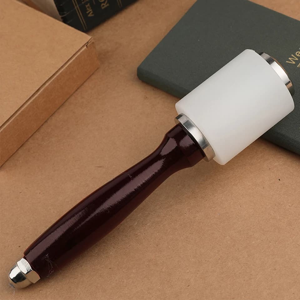 الجلود نحت المطرقة DIY بها بنفسك الحرفية مادة النايلون أداة المهنية جلد البقر لكمة مطرقة ل الجلود الحرفية اكسسوارات - 3