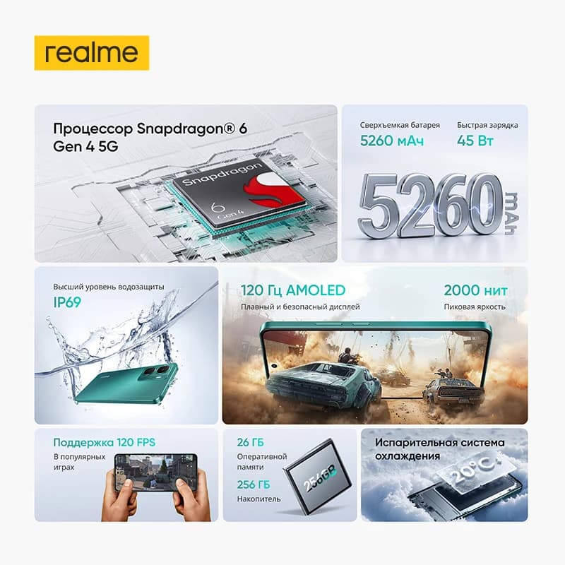 [العرض الأول عالميًا] هاتف realme P3 5G الذكي بنظام NFC ومعالج Snapdragon® 6 Gen 4 5G وبطارية 6000 مللي أمبير وشحن 45 واط وشاشة 6.67 بوصة بمعدل تحديث 120 هرتز ودرجة حماية IP69 - 2