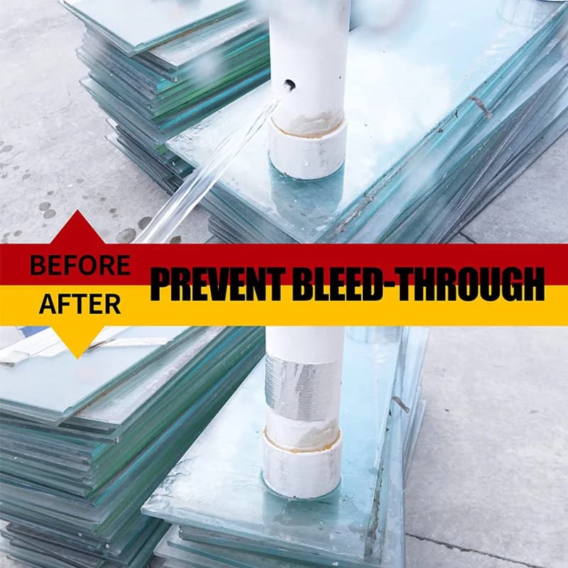 شريط مانع تسرب بيوتيل مقاوم للماء شريط قنوات بيوتيل لإصلاح النوافذ والقوارب وختم الزجاج وغرف الشمس والبلاط رقعة سقف EPDM - 5