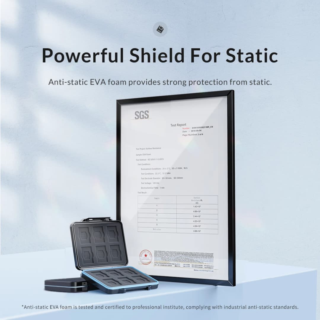 ORICO SD Memory Card Storage Case Micro SD Card Storage Holder Case Waterproof Soft Lining for HDD/CF/SD Card Holder Organizer - 4