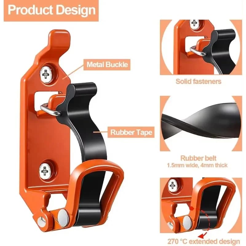 2-4 قطع حامل تثبيت الأدوات حامل تركيب على الحائط حامل فأس الحفر تحرير سريع مشبك حامل فأس الحفر سيارة قافلة قارب إكسسوارات منزلية - 4