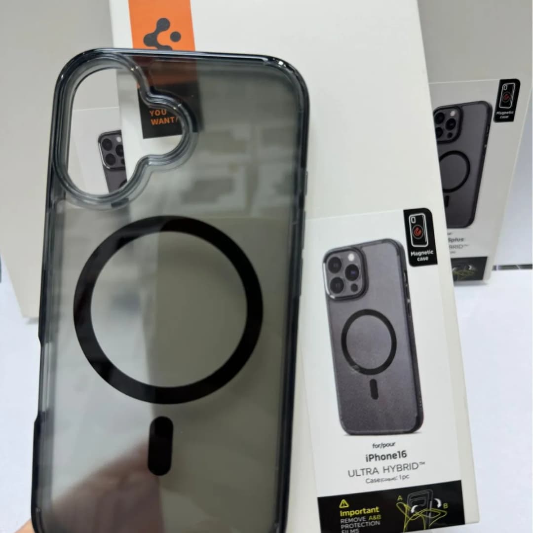 Original Spigen magnetic transparent phone case for iPhone 17 Promax, 16 15 14 13 12 Plus Fully shockproof and 2-in-1 - 5