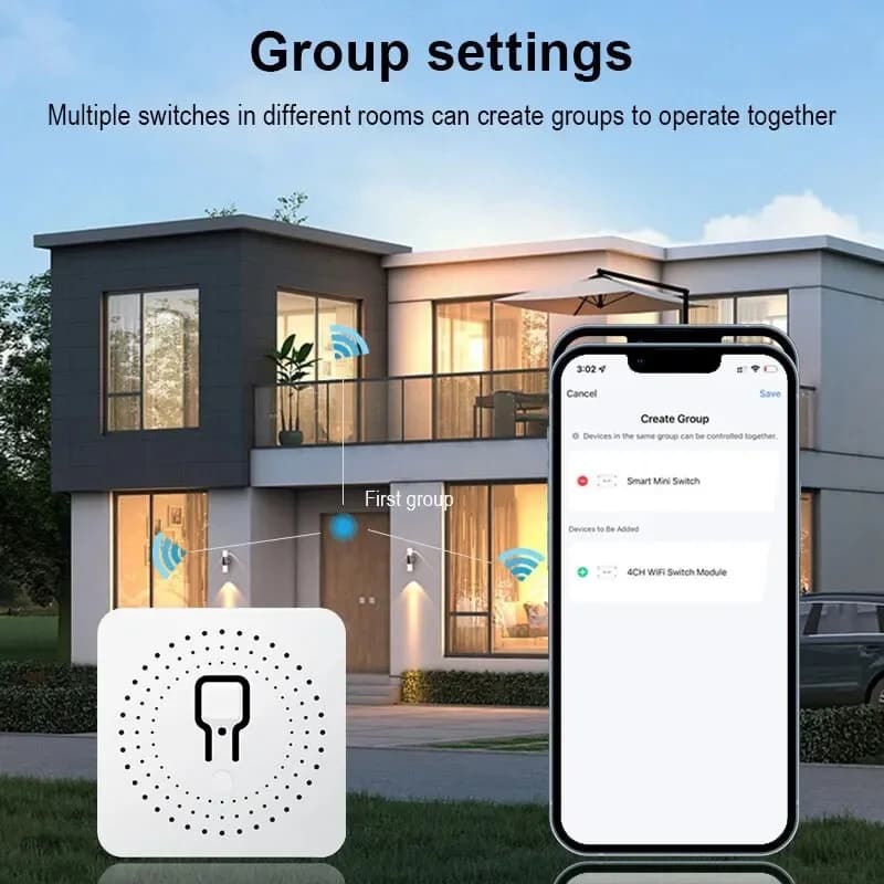 16A Wifi Smart Switch Smart Home Light Switches Module 2 Way Control Work with Tuya Smart Life Alexa Google Home Switch - 3