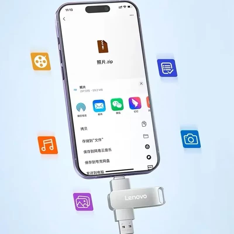 لينوفو 64 تيرابايت يو اس بي 3.0 فلاش درايف 2 تيرابايت U ديسك عالي السرعة معدن بندريف مقاوم للماء Type-C ذاكرة 16 تيرابايت يو اس بي ستيك يو اس بي درايف 8 تيرابايت 4 تيرابايت - 5