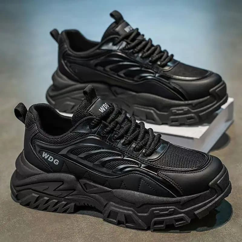 Men's Dad Shoes Summer Casual Running Shoes Thick Bottom Sports Sneakers Breathable round Toe Rubber Outsole Comfortable Slip-On - 2