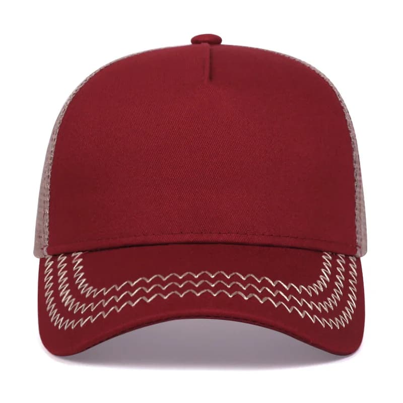 Simple basic baseball cap for men and women outdoor solid color light plate cap summer shade breathable net hat - 3
