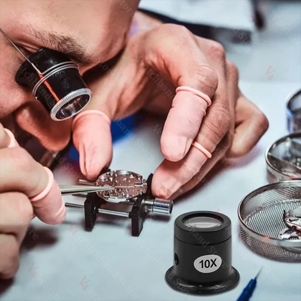 3X 5X 10X 20X Eyeglass Watch Magnifier Tool with Circle Eye Loupe Loop Magnifier Magnifying Glass Jewelry Magnifying Tools - 2