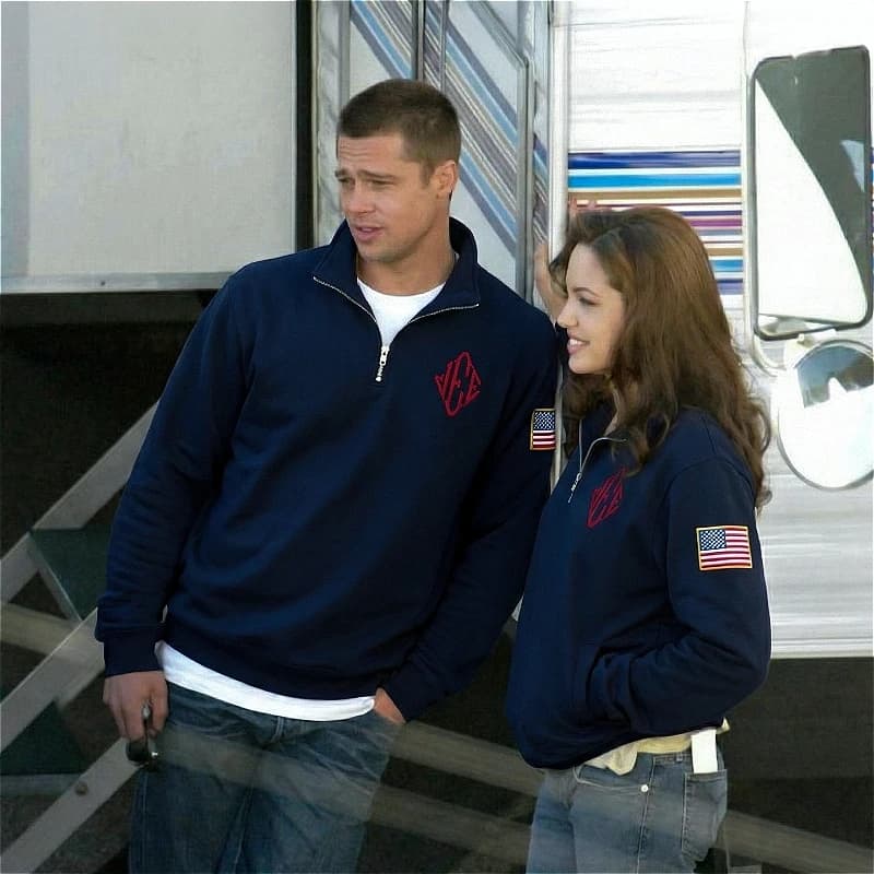 سويت شيرت ريترو Y2K بتطريز علم الولايات المتحدة على الأكمام، بياقة قائمة وسحاب ربعي، تصميم عصري مميز لملابس الشارع، قطعة علوية كبيرة الحجم للجنسين - 4