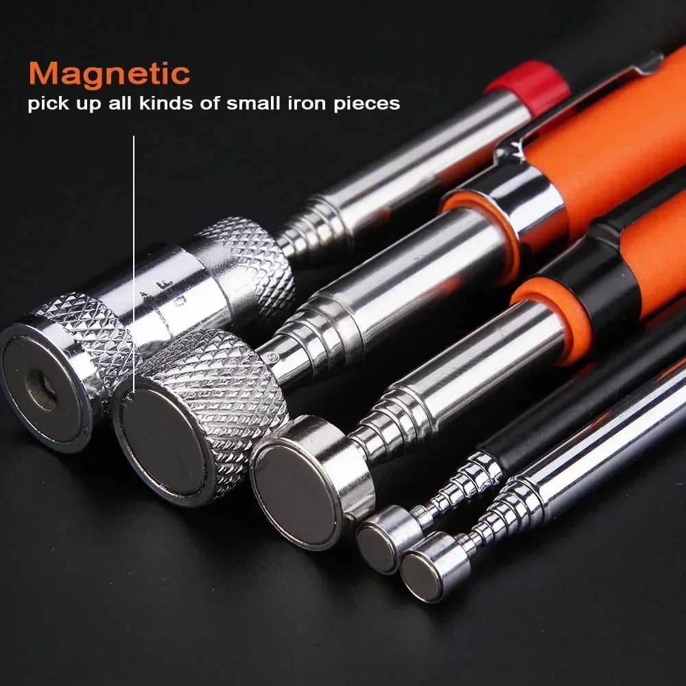 Car Mechanical Repair Tools Adjustable Angle View Pen Automotive Telescopic Detection Lens Mirrors Magnet Attractor - 3