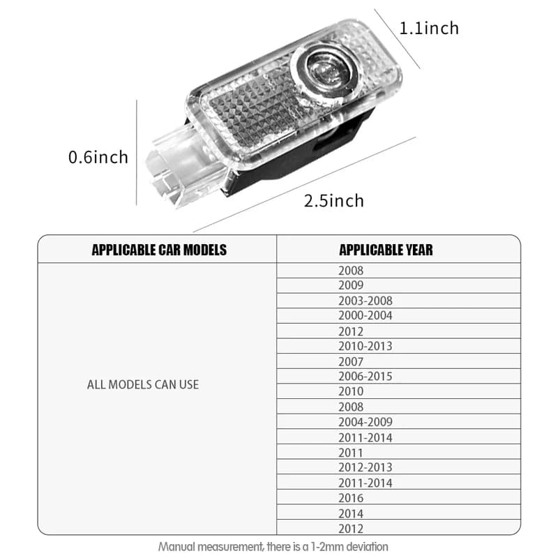 For Audi A3 8V 8P A6L A5 A7 Q3 Q5 Q7 A4 B5 B6 B7 B8 A1 RS TT S3 S6 Sline Quattro Car Door HD Welcome Light Laser Projector Lamp - 2