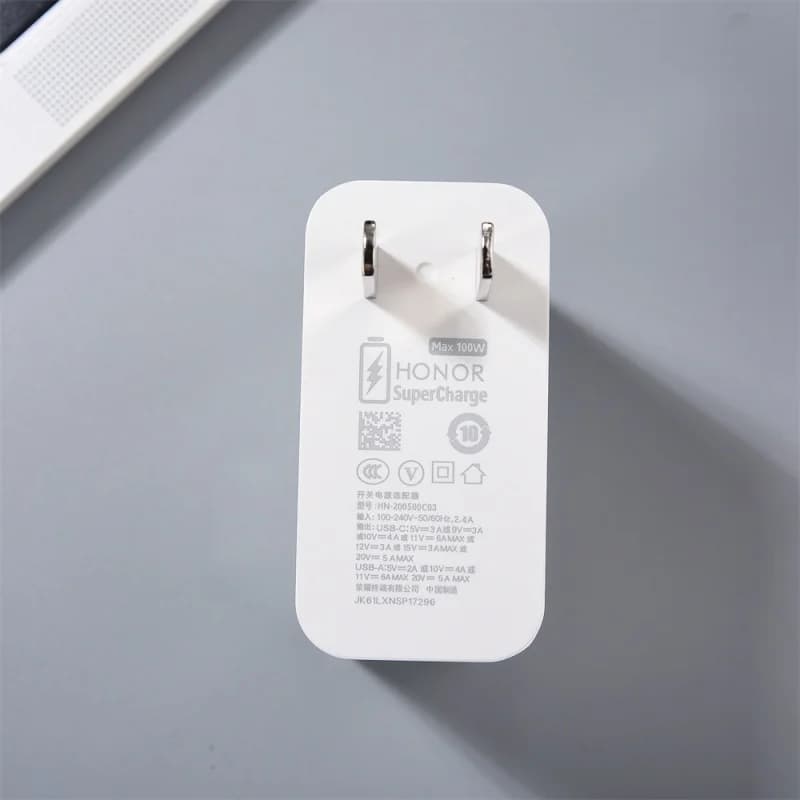 Honor 300 200 Ultra 100W Super Fast Charger PD/QC 3.0 EU/US Wall Adapter For Magic 7 6 Pura 80 70 Pro +1/1.5/2 M PD Type C Cable - 4