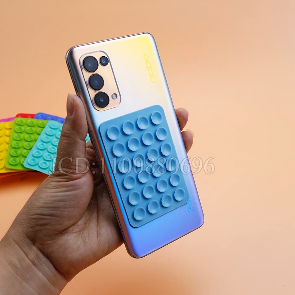 حامل هاتف مع لوحة شفط من السيليكون وملصق خلفي، مناسب للبلاط والسيراميك والزجاج - 6