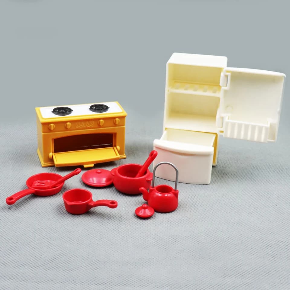 أثاث مصغر 1:12 دمية المطبخ غرفة المعيشة مجموعة غرفة نوم DIY المشهد دمية اللعب الديكور فتاة لعبة منزل هدية - 6