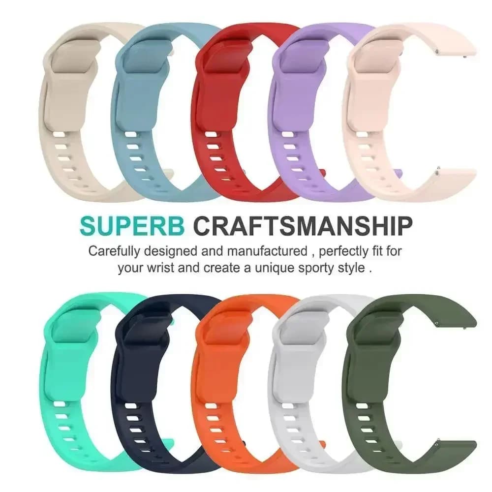 22mm Silicone Band For Realme Watch 5 Smartwatch Sport Bracelet Correa For Realme Watch S2/Realme S 2 2 Pro 3 3 Pro Wristband - 3