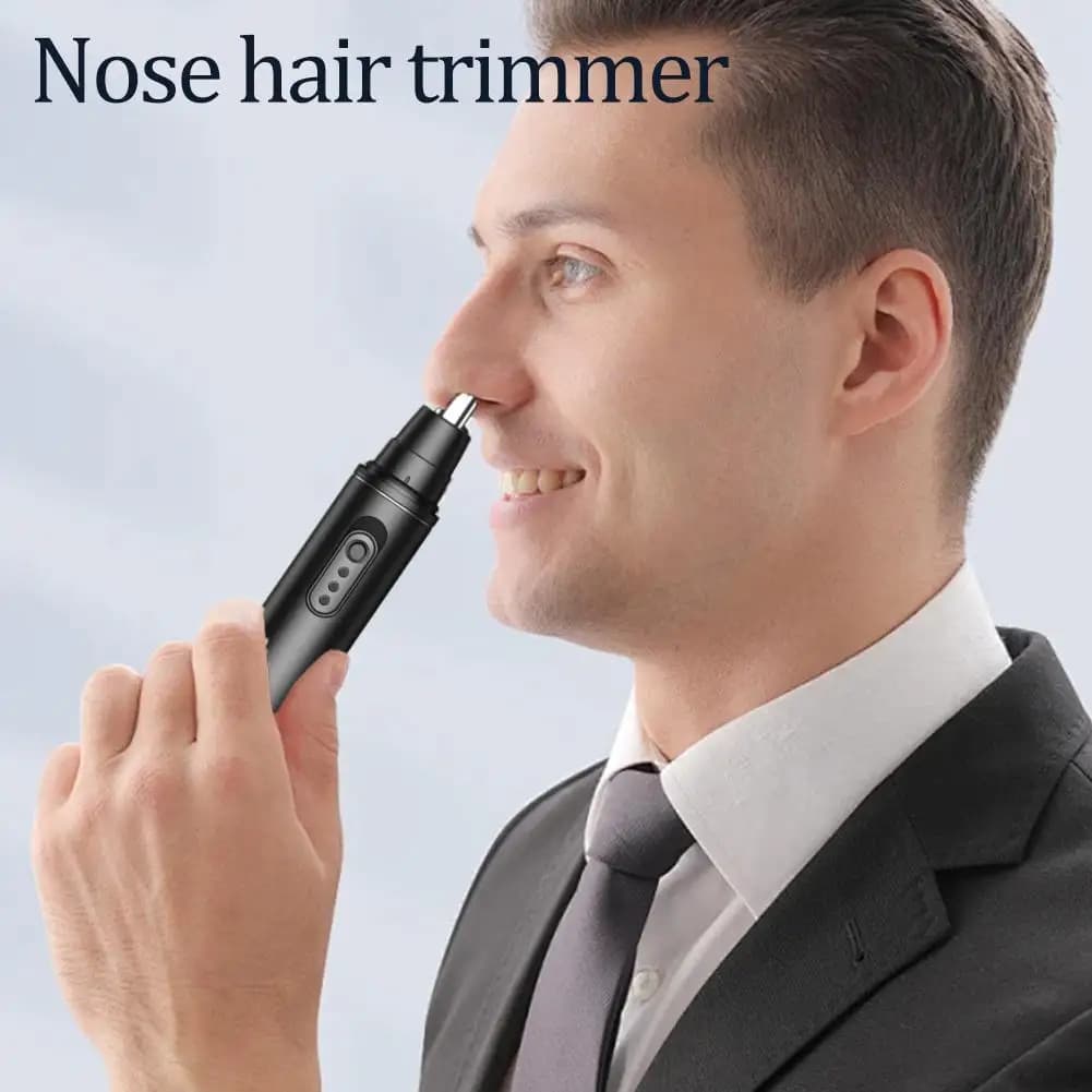 Portable Mini Nose Hair Trimmer, Electric Facial Hair Removal Device For Men & Women, Painless & Safe Shaver ﻿ - 4