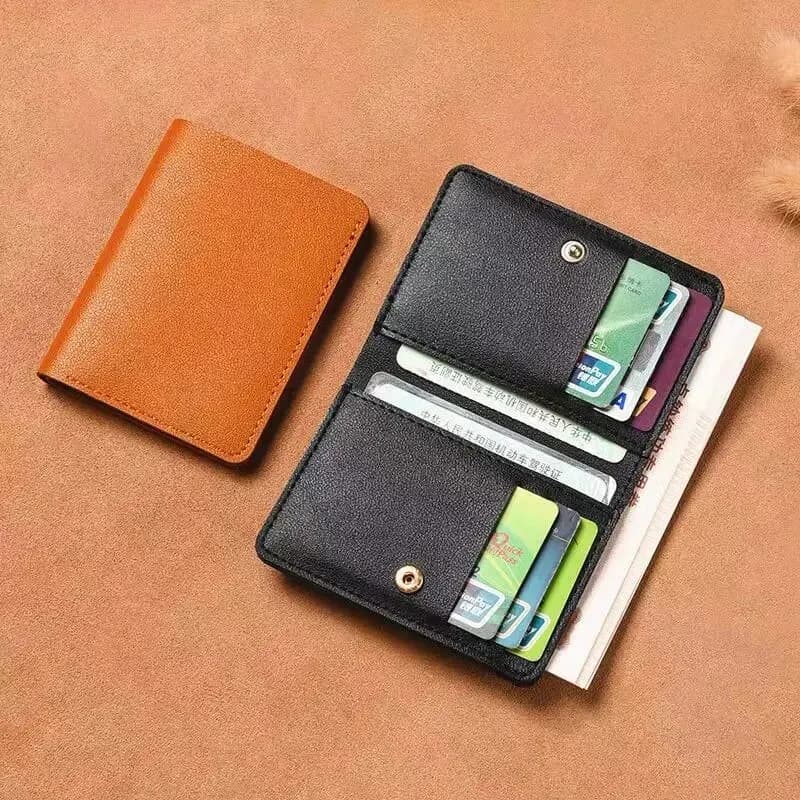 Leather Small Wallet for Men Short Simple Women's Purse Fashion Ultra Thin Credit Card Bag Coin Purse - 6