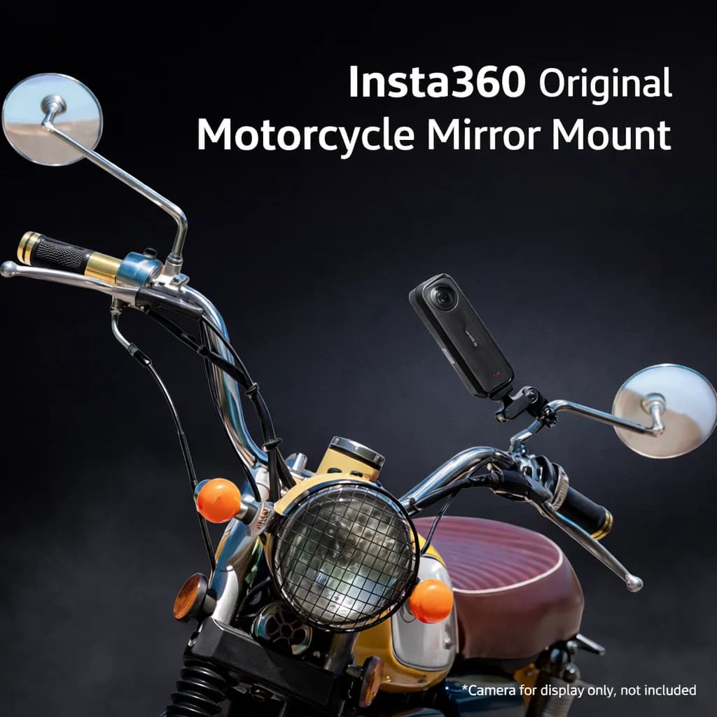 Insta360 Rearview Mirror Mount for Scooter & E-Bike, 6-15mm Rod Clamp, Adjustable Angle, Official Accessory - 4