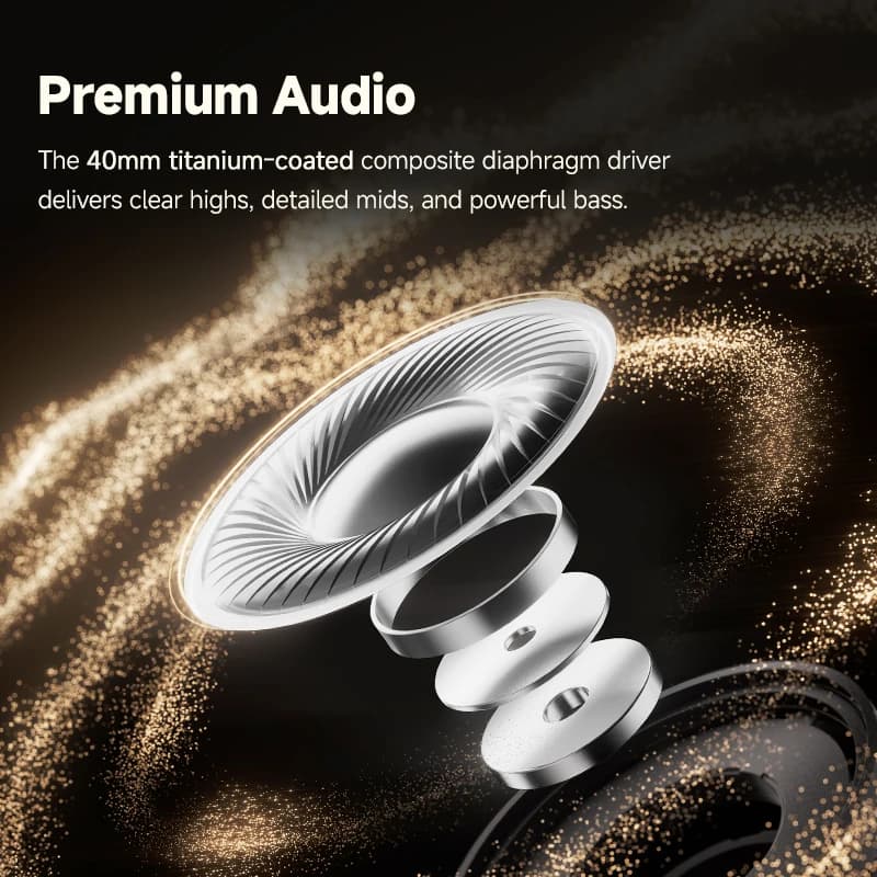 سماعات رأس لاسلكية Edifier ES850NB مع إلغاء الضوضاء وبلوتوث وسماعات أذن عالية الدقة مع حقيبة حمل - 2