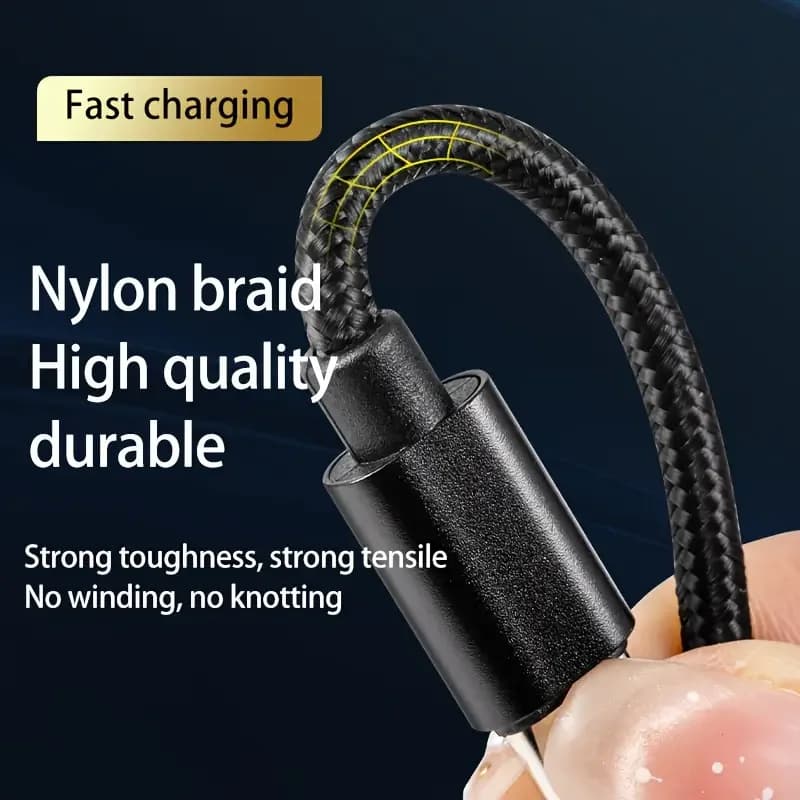Quick Charge USB Cable For Samsung A56 A55 A54 A53 S25 S24 S23 S22 S21 A34 A35 Redmi Huawei VIVO Long Wire Data Charger Cord 1M - 4