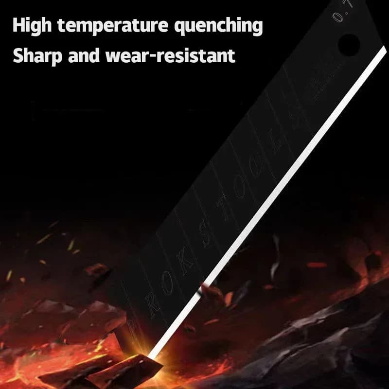 10/20/30/50/100pcs Carbon Steel Replace Utility Knife Blade Thick Black DIY Tool Carving Blades For Student Office Stationery - 3