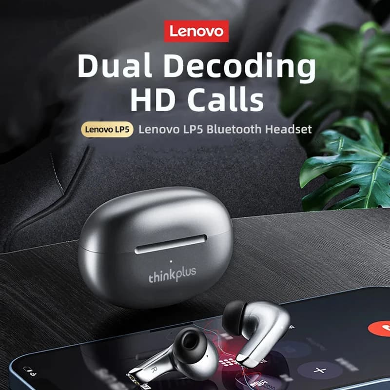 سماعات Lenovo LP5 بلوتوث لاسلكية ستيريو HiFi سماعات أذن سماعات رياضية مقاومة للماء سماعات TWS مع ميكروفون سماعات أذن جديدة - 2