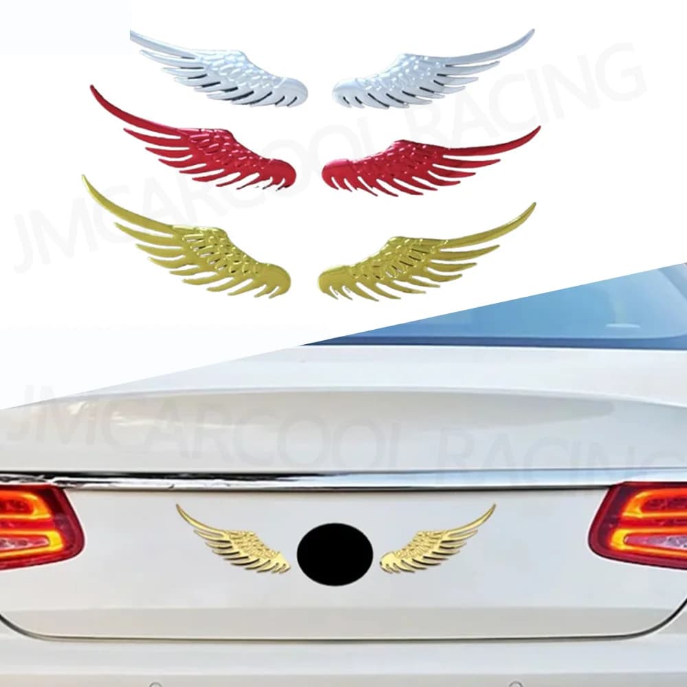 مجموعات هيكل إكسسوار ملصق سيارة أجنحة زينة صندوق سيارة ملصق سيارة أجنحة ملاك إبداعية شخصية