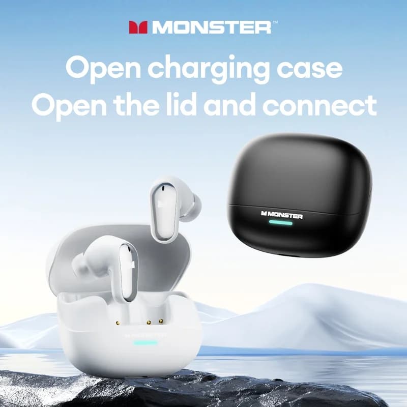 سماعات رأس لاسلكية جديدة Monster MQT52 TWS للألعاب بلوتوث 5.4 سماعات أذن ستيريو HIFI مع ميزة إلغاء الضوضاء - 2
