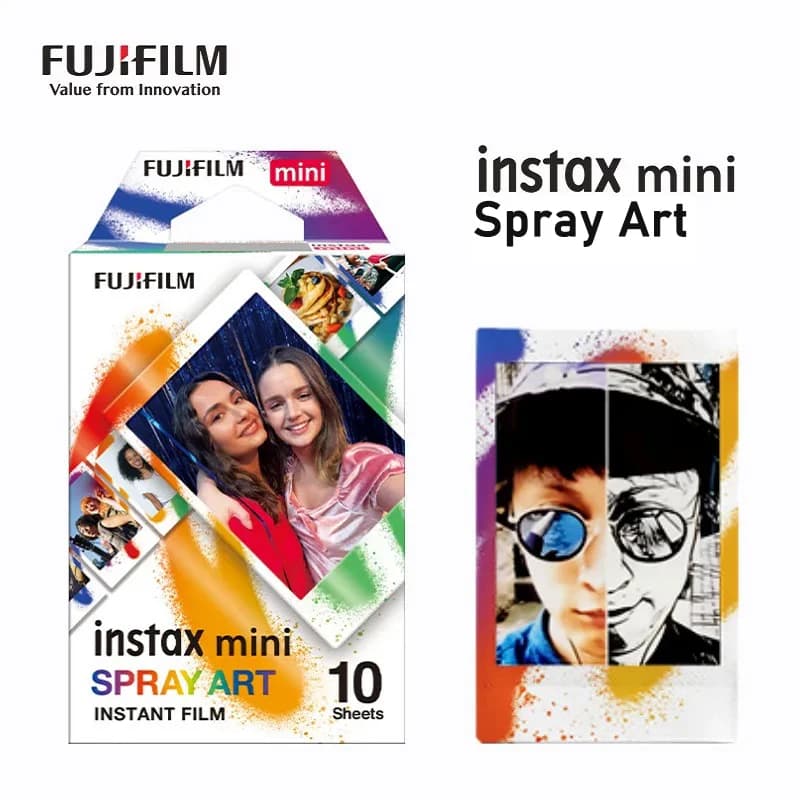 Fujifilm Instax Mini Film Instax Mini 13 Spray Art Design Film For Fuji Mini 12 41 9 SE 25 99 40 Evo 90 Instant Cameras Link 3 - 2