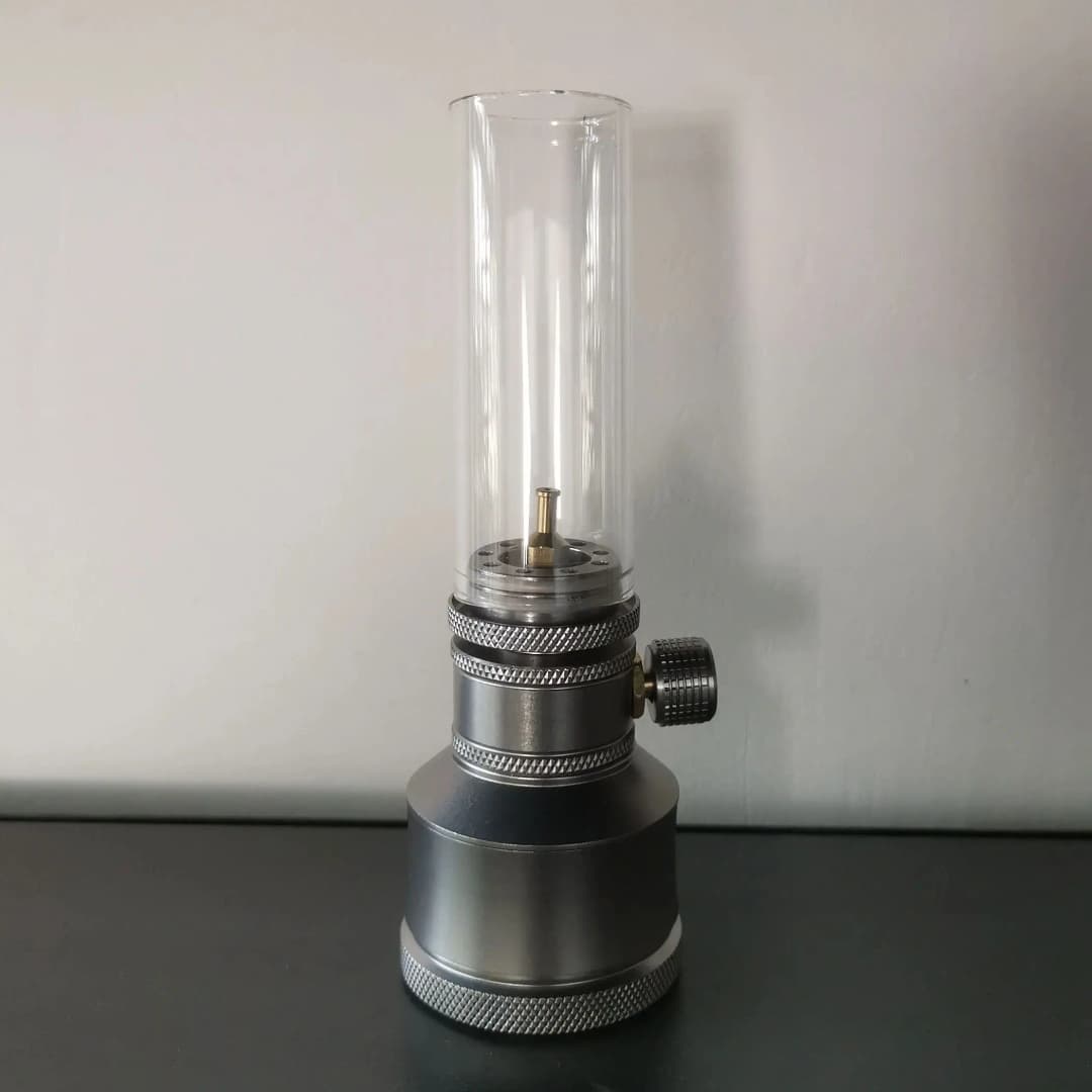 Camping Gas Lamp Portable Small Hanging Glass Gas Lantern Mini Empty Tank Optional - 4
