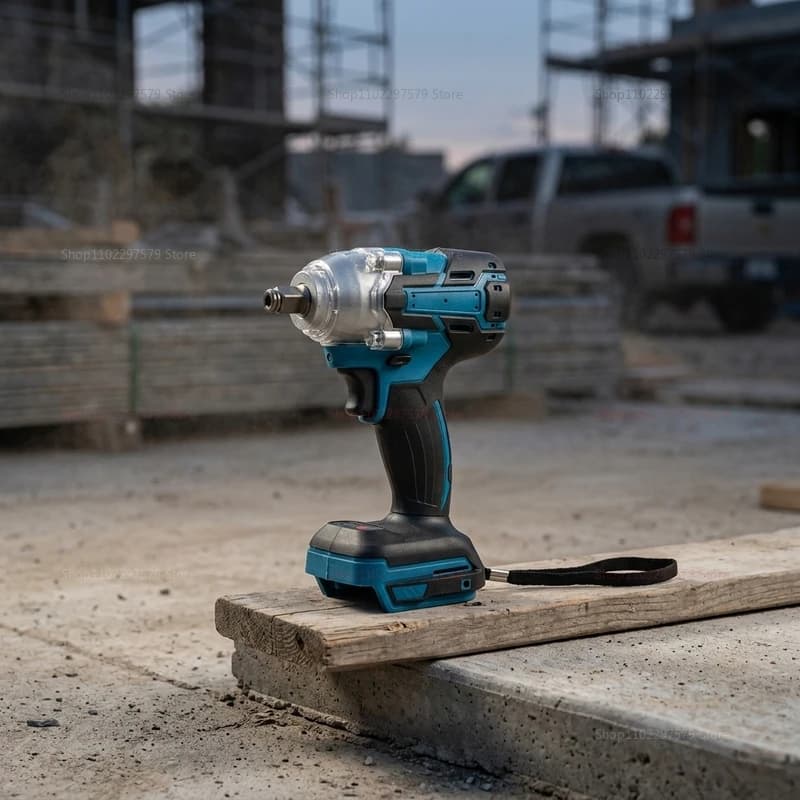 Cordless Brushless Impact Wrench 520Nm High Torque 18V Electric Power Wrench Portable Handheld Tool for Tire Changing Furniture - 6