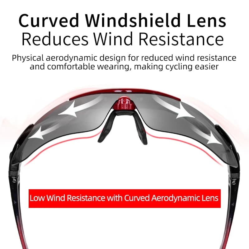 نظارات ركوب الدراجات ROCKBROS المستقطبة للرجال نظارات شمسية رياضية للدراجات الجبلية والطرق مع 5 عدسات حماية - 4