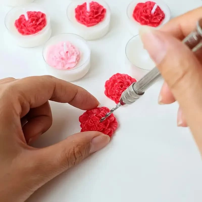 A set of candle Making Punching tools, with 2 drill bits of different lengths for candle DIY punching and Art Projects