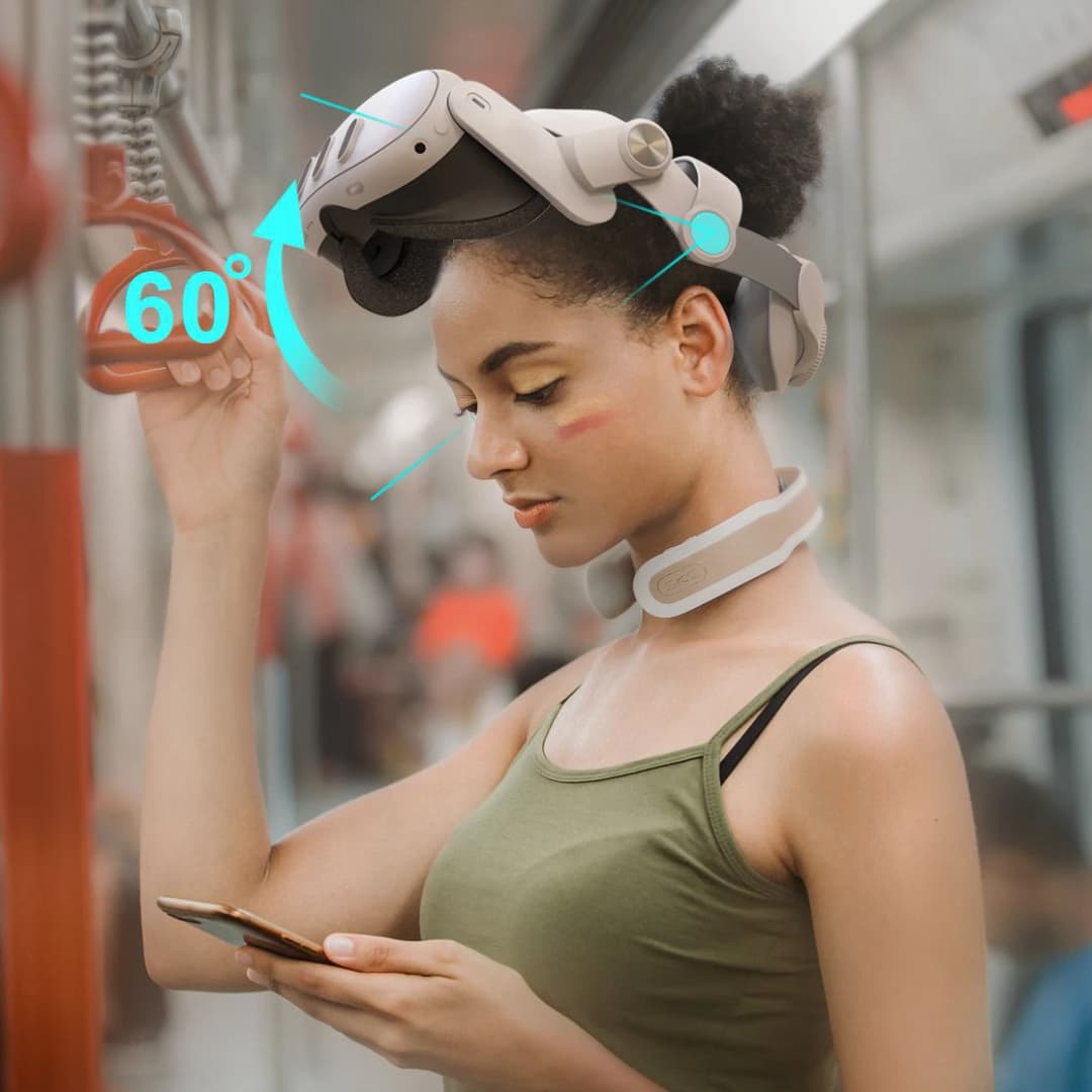 حزام النخبة القابل للاستبدال لسماعات Meta Quest 3 VR لتحسين الراحة وحزام الرأس القابل للتعديل لخوذة ملحقات Meta Quest 3 - 3