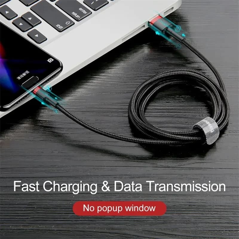 كابل Baseus USB C لهاتف ون بلس 12 شحن سريع 3.0 كابل USB C شحن سريع نوع C لهواتف هواوي وشاومي 13 سلك شاحن USB-C - 4