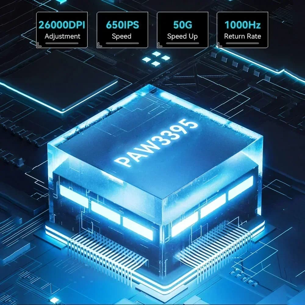 ماوس لاسلكي Attack Shark X3Pro X3، خفيف الوزن، مستشعر PAW3395، 26000 نقطة في البوصة، اتصال ثلاثي الوضع، ماوس ألعاب ماكرو لنظام التشغيل Windows/Xbox/PS/Mac - 4