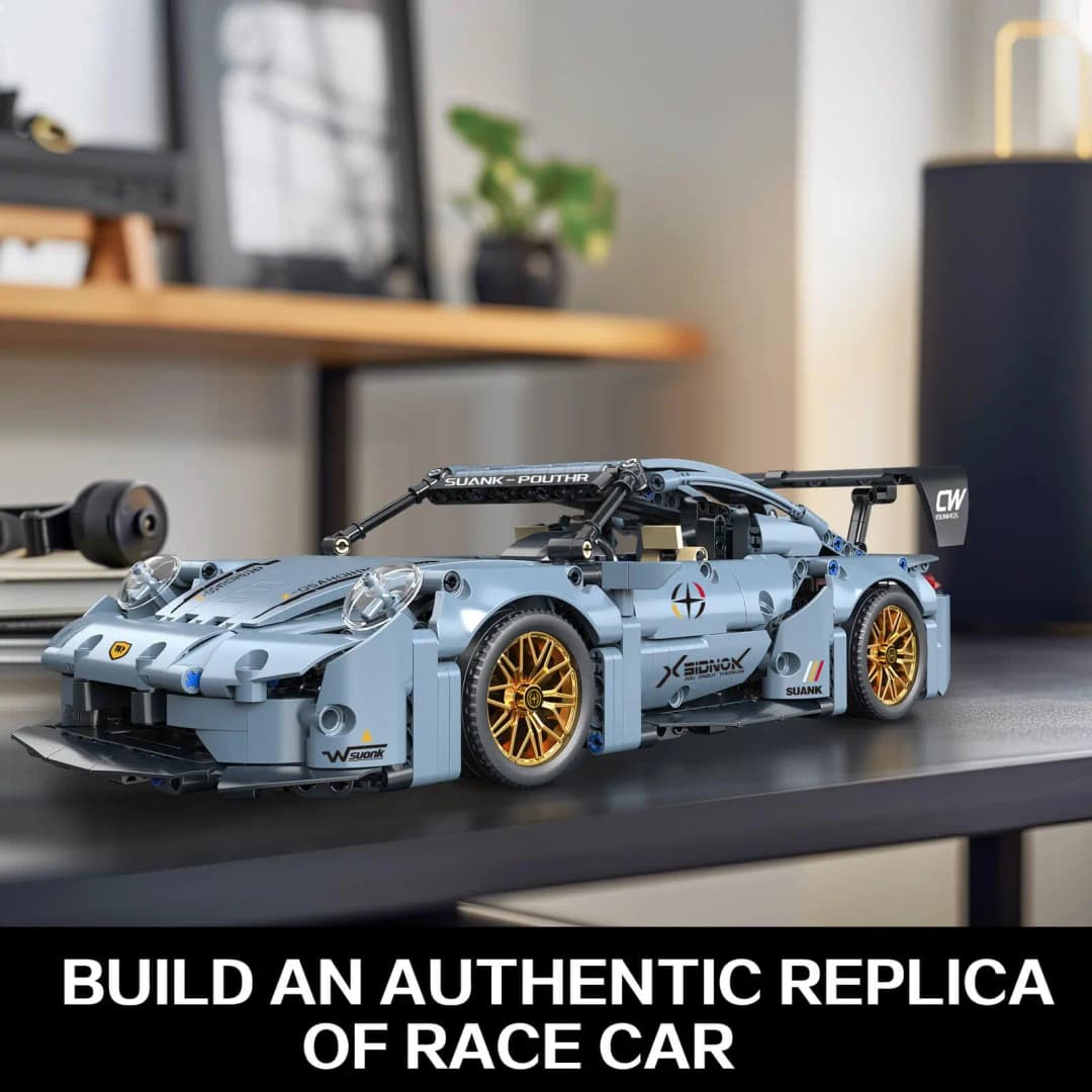 مجموعة بناء سيارة سباق رياضية TOYLINX للأولاد والبالغين، 1:14 مجموعات سيارات سباق نموذجية MOC، هدية عيد ميلاد للأولاد والأطفال - 3