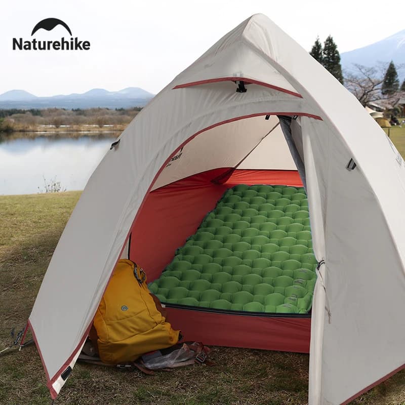 مرتبة هوائية للتخييم من Naturehike خفيفة الوزن مقاومة للماء من النايلون وسادة قابلة للنفخ سرير نوم محمول للخارجية حصيرة نزهة التخييم - 2