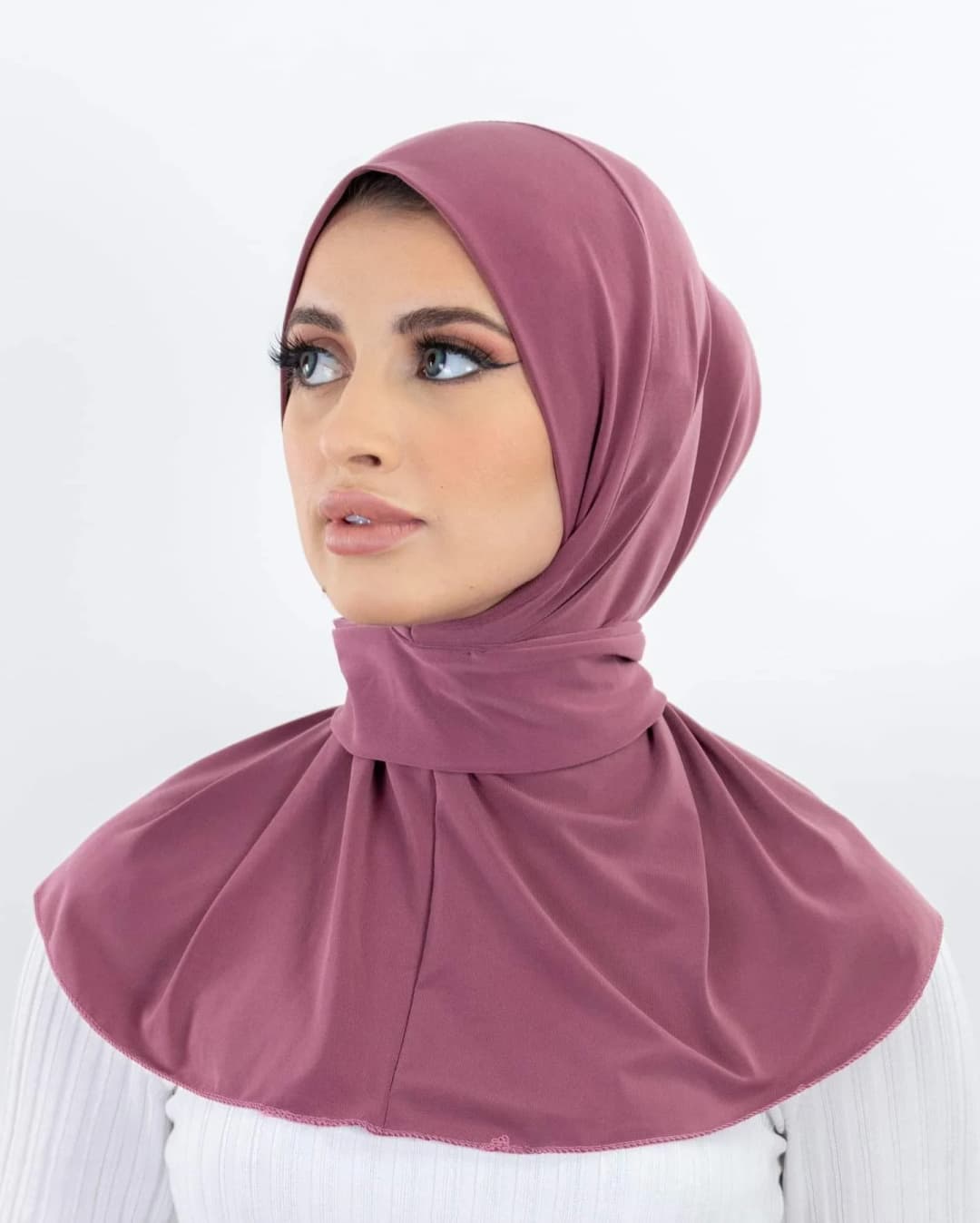 Ready To Wear Full Cover Inner Instant Hijab Premium Quality Jersey Scarf With Tie Back Buttons Muslim Women Turban Caps - 2