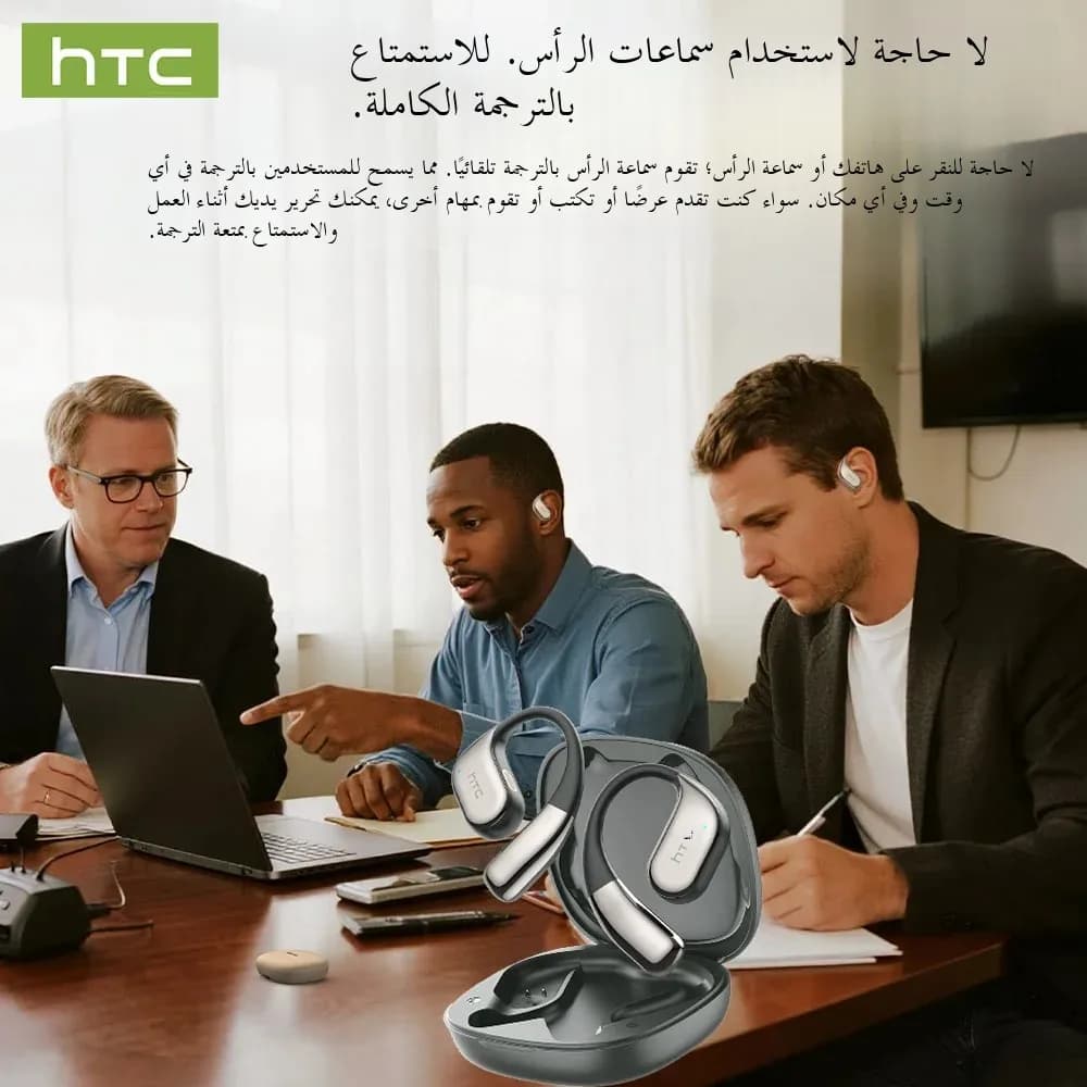 【AI Translator Earbud】 HTC NE39 Earphones Bluetooth OWS Sports Wireless Headphones Noise Reduction Earbud With Mic Long life - 5