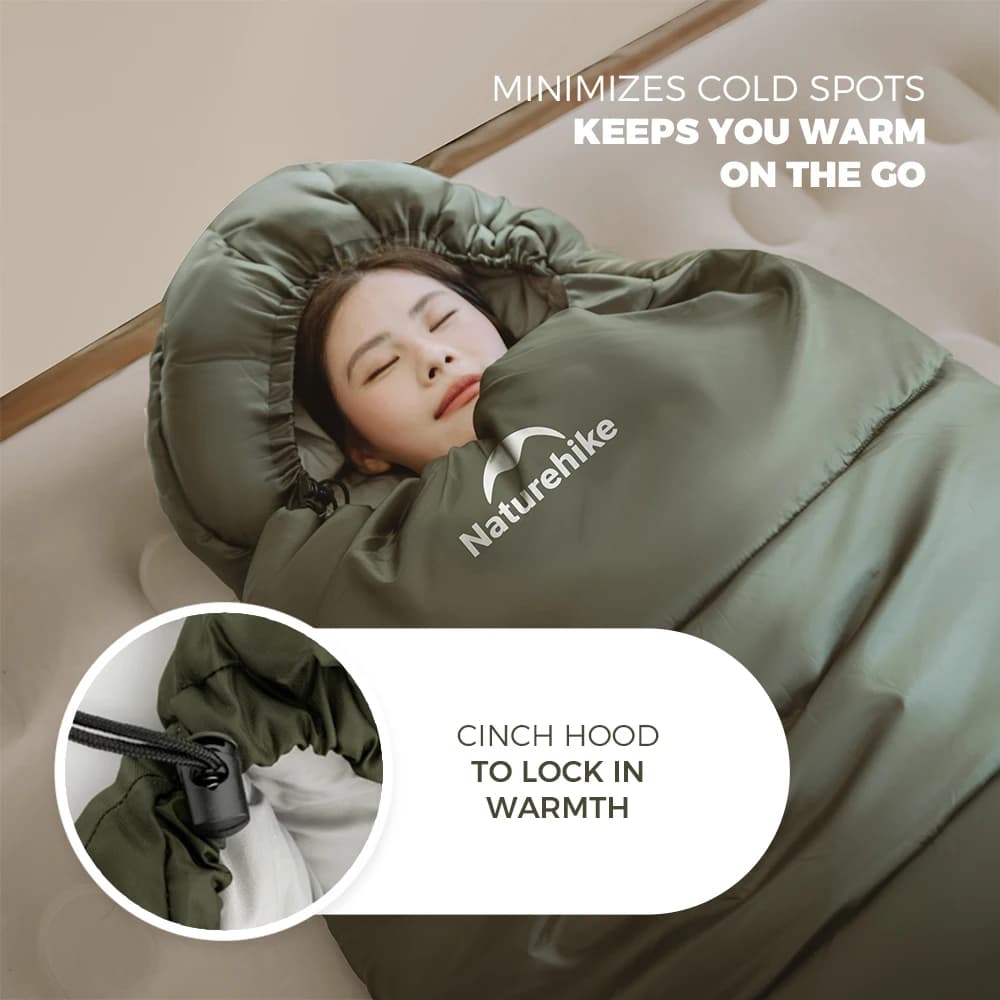 Naturehike Camping Sleeping Bag Ultralight Waterproof 4 Seasons Warm Envelope Type Sleeping Bag for Outdoor Hiking Backpacking - 4
