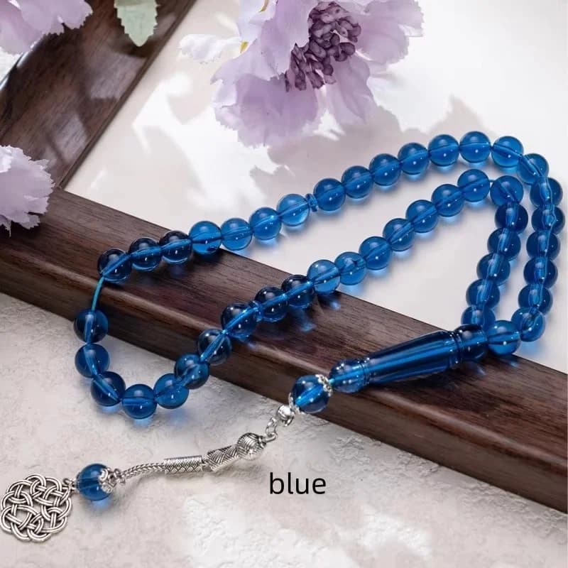 علبة هدية 45 قطعة 10 ملم سبحة صلاة موسلين، إسورة صلاة تسبيح شرق أوسطية، هدية مسبحة رمضان - 4