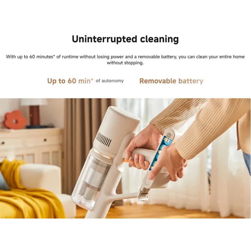 Dreame U20 Cordless Vacuum Cleaner 120AW 22000Pa Blue Light Dust Reveal V-shaped Anti-tangle for Pet Hair Hard Floor Carpet - 2
