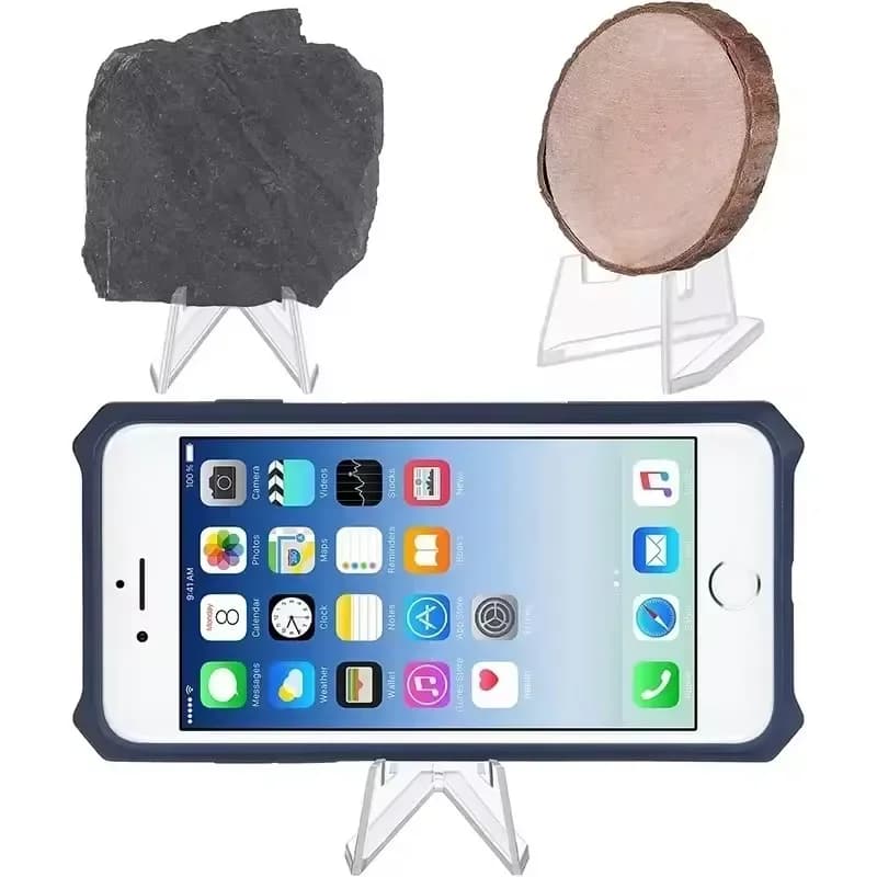 حامل عرض بطاقات مثلث 30-1 قطعة حامل صور مصغر أكريليك حامل صور للأيقونات لأرفف عرض بطاقات التداول الرياضية والعملات - 3