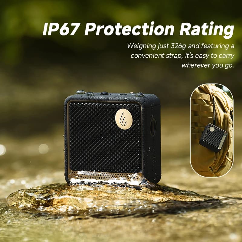 سماعة إديفاير ES20 محمولة بلوتوث لاسلكية مقاومة للماء IP67 مع إضاءة وتأثيرات صوتية خارجية بجهير عميق مع مايكروفون - 4